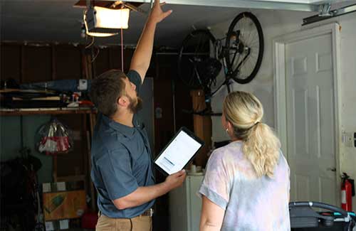 Tech Explaining Safety to Customer